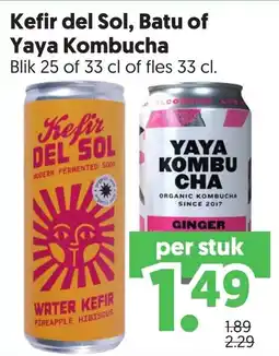 Dekamarkt Kefir del Sol, Batu of Yaya Kombucha aanbieding
