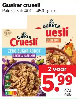 Dekamarkt Quaker cruesli aanbieding