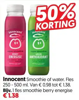 Dekamarkt Innocent Smoothie of water aanbieding