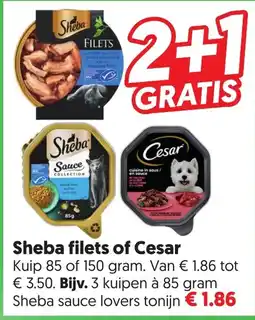 Dekamarkt Sheba filets of Cesar aanbieding