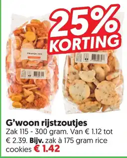 Dekamarkt G'woon rijstzoutjes aanbieding
