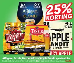 Dekamarkt Affligem, Texels, Desperados of Apple Bandit speciaalbier aanbieding
