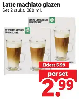 Dekamarkt Latte machiato glazen aanbieding