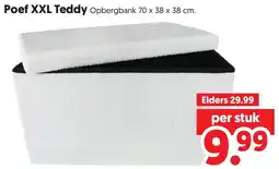 Dekamarkt Poef XXL Teddy aanbieding
