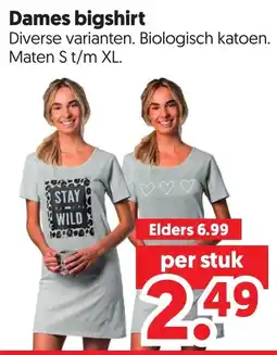 Dekamarkt Dames Bigshirt aanbieding
