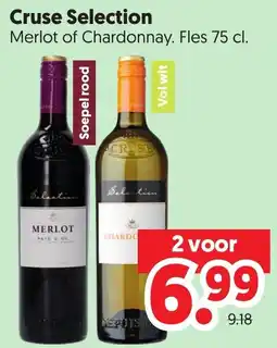 Dekamarkt Cruse Selection Merlot of Chardonnay aanbieding