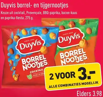 ALDI Duyvis borrel- en tijgernootjes 275g aanbieding