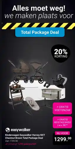 Van Asten BabySuperstore Kinderwagen Easywalker Harvey NXT Chestnut Brown Total Package Deal aanbieding