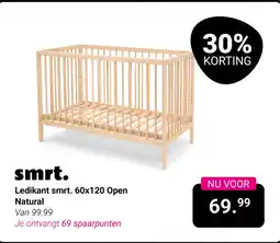 Van Asten BabySuperstore Ledikant smrt.Open Natural aanbieding