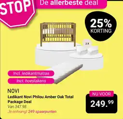 Van Asten BabySuperstore Ledikant Novi Philou Amber Oak Total Package Deal aanbieding
