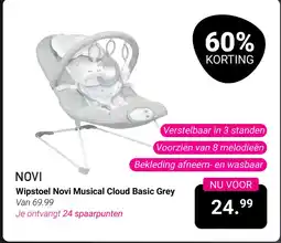 Van Asten BabySuperstore Wipstoel Novi Musical Cloud Basic Grey aanbieding
