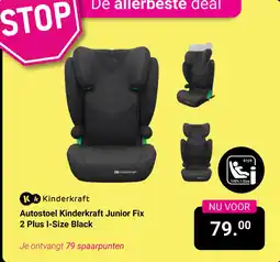 Van Asten BabySuperstore Autostoel Kinderkraft Junior Fix 2 Plus I-Size Black aanbieding