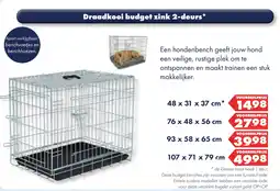 Huisdier Voordeelshop Draadkooi Budget Zink 2-Deurs aanbieding