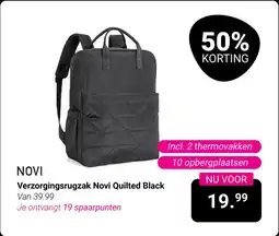 Van Asten BabySuperstore Verzorgingsrugzak Novi Quilted Black aanbieding