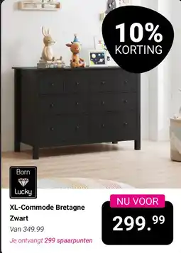 Van Asten BabySuperstore XL-Commode Bretagne Zwart aanbieding