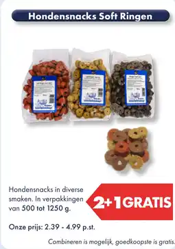 Huisdier Voordeelshop Hondensnacks Soft Ringen aanbieding