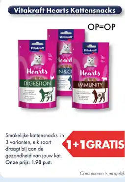 Huisdier Voordeelshop Vitakraft Hearts Kattensnacks aanbieding