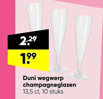 Big Bazar Duni Wegwerp Champagneglazen aanbieding