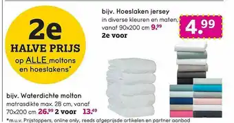 Leen Bakker Hoeslaken Jersey Of Waterdichte Molton aanbieding