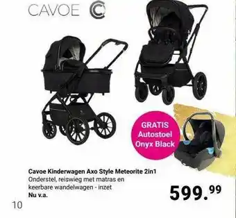 Van Asten BabySuperstore Cavoe Kinderwagen Axo Style Meteorite 2in1 aanbieding