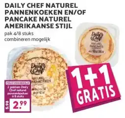 Coop Daily chef naturel pannenkoeken en/of pancake naturel amerikaanse stijl aanbieding