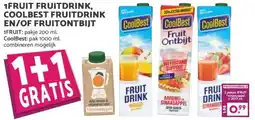 Coop 1FRUIT FRUITDRINK, COOLBEST FRUITDRINK EN/OF FRUITONTBIJT aanbieding