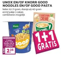 Coop Unox en/of knorr good noodles en/of good pasta aanbieding