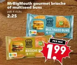 Coop MrBigMouth gourmet brioche of multiseed buns aanbieding