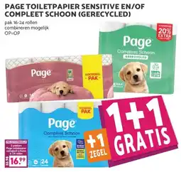Coop Page toiletpapier sensitive en/of compleet schoon (gerecycled) aanbieding