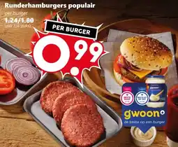 Coop Runderhamburgers populair aanbieding