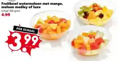 Coop Fruitbowl watermeloen met mango, meloen medley of luxe aanbieding