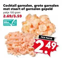Coop Cocktail garnalen, grote garnalen met staart of garnalen gepeld aanbieding