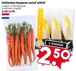 Coop Hollandse bospeen en/of witlof aanbieding