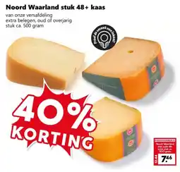 Coop Noord waarland stuk 48+ kaas aanbieding