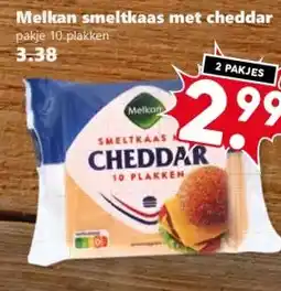 Coop Melkan smeltkaas met cheddar aanbieding