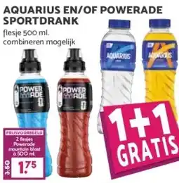 Boon`s Markt AQUARIUS EN/OF POWERADE SPORTDRANK aanbieding