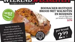 Coop BOONACKER RUSTIQUE BROOD MET WALNOTEN EN ROZIJNEN aanbieding