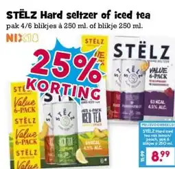 Boon`s Markt STËLZ Hard seltzer of iced tea aanbieding