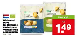 PLUS Biologisch plus nederlandse kruimige en vastkokende aardappelen aanbieding