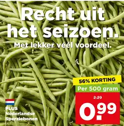 PLUS Plus nederlandse sperziebonen aanbieding