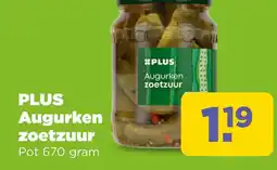 PLUS Plus augurken zoetzuur aanbieding