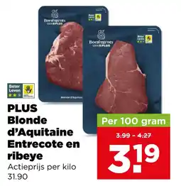 PLUS Plus blonde d'aquitaine entrecote en ribeye aanbieding