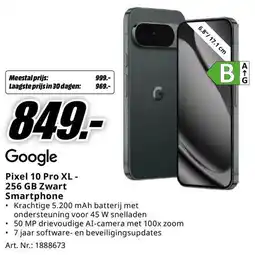 MediaMarkt Google Pixel 10 Pro XL - 256 GB Zwart Smartphone aanbieding