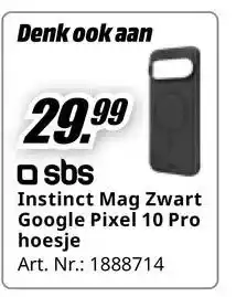 MediaMarkt sbs Instinct Mag Zwart Google Pixel 10 Pro hoesje aanbieding