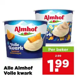 PLUS Alle almhof volle kwark aanbieding