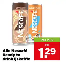 PLUS Alle nescafé ready to drink ijskoffie aanbieding