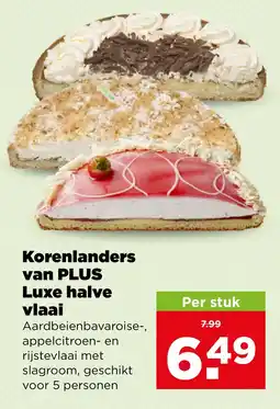 PLUS Korenlanders van plus luxe halve vlaai aanbieding