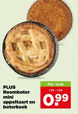 PLUS Plus roomboter mini appeltaart en boterkoek aanbieding
