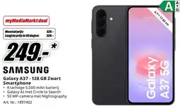 MediaMarkt Samsung Galaxy A37 - 128 GB Zwart Smartphone aanbieding