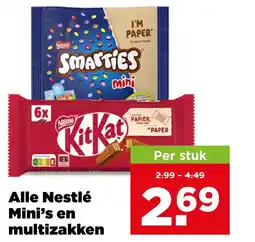 PLUS Alle nestlé mini's en multizakken aanbieding